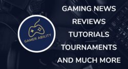 Gamer ability logo with controllers in dark background. Gaming news, reviews, tutorials, tournaments, and much more.