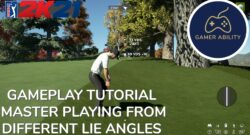 Screenshot of PGA TOUR 2K21. Gameplay tutorial how to master different Lie angles in PGA TOUR 2k21