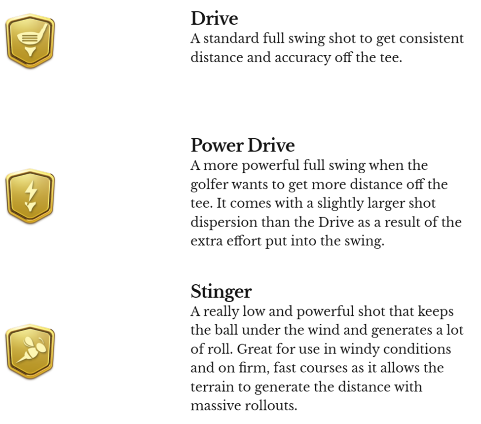 Screenshot from EA Shot Type Deep Dive Blog: All Driver Shot Types in EA Sports PGA Tour